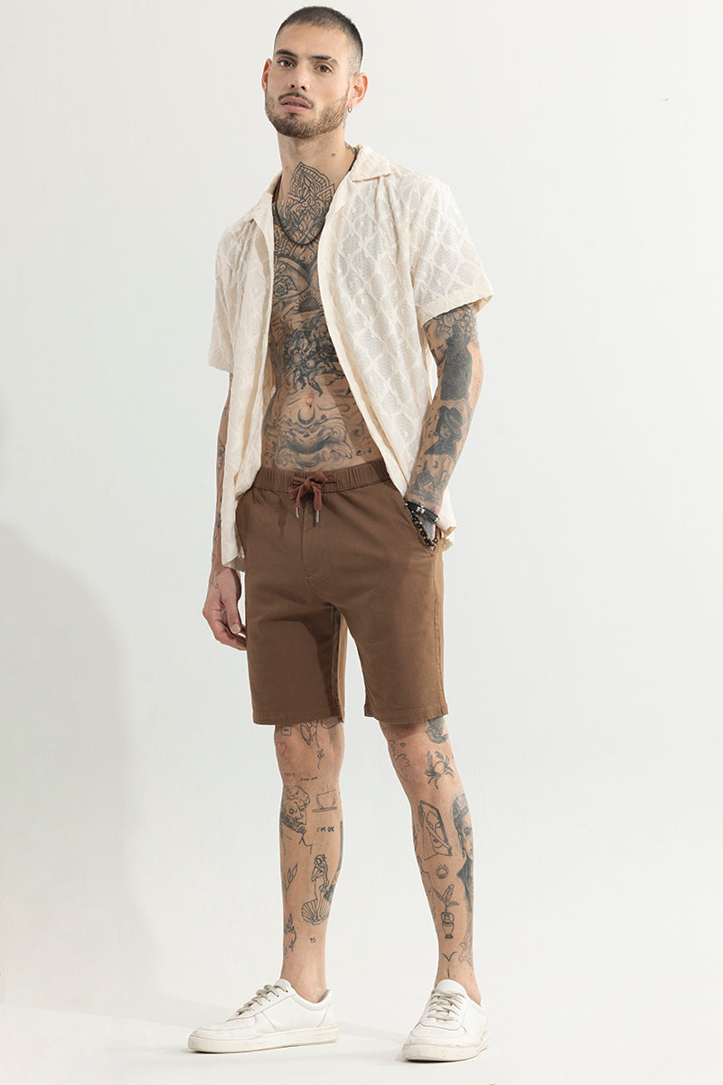 Brocky Brown Linen Shorts