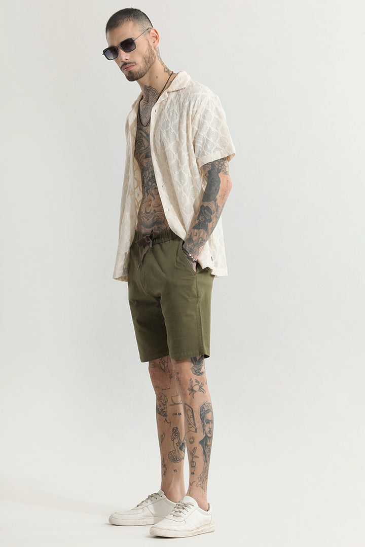 Brocky Green Linen Shorts