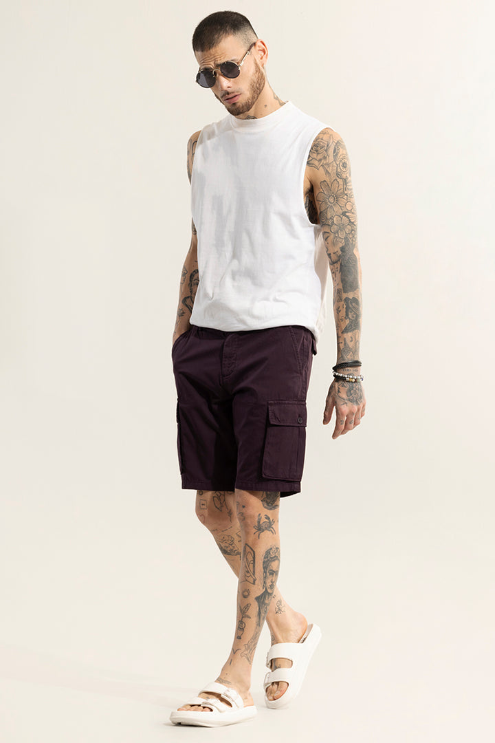 Rampage Burgundy Cargo Shorts