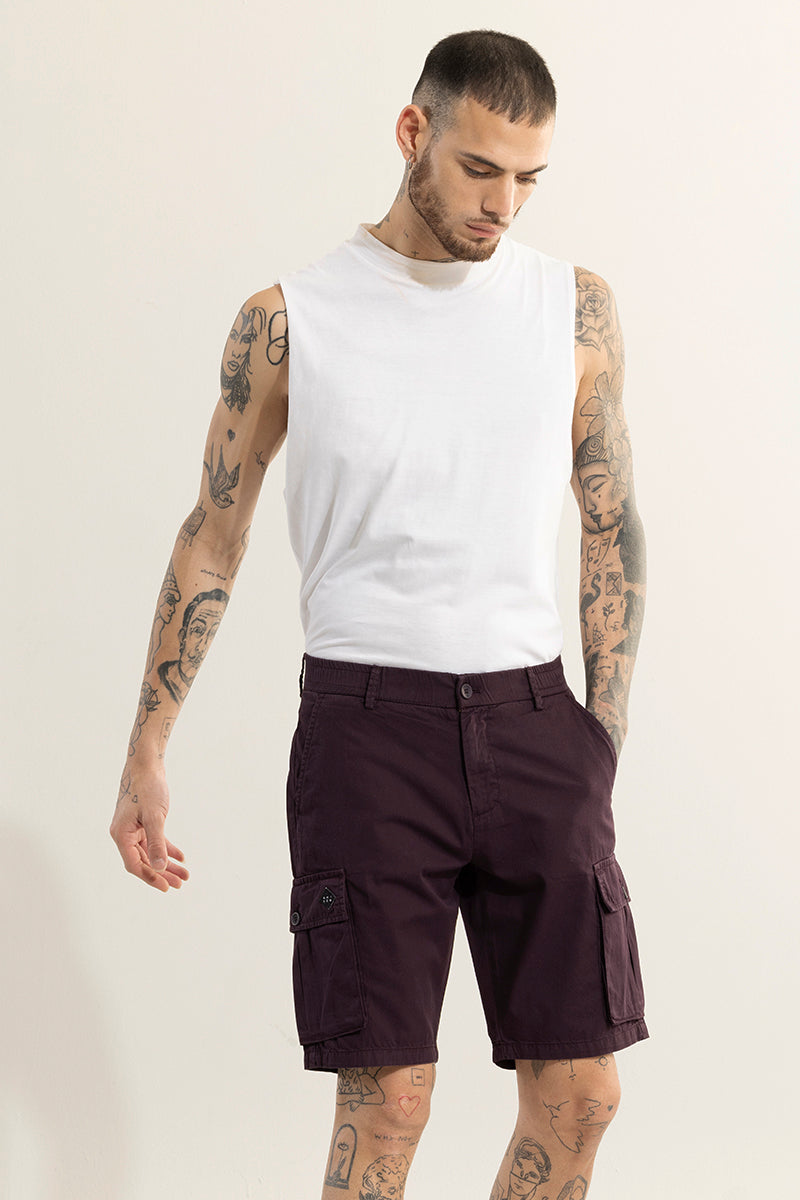 Rampage Burgundy Cargo Shorts