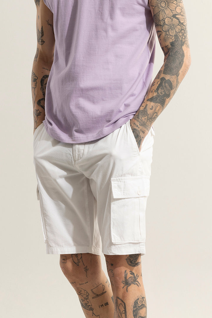 Rampage White Cargo Shorts