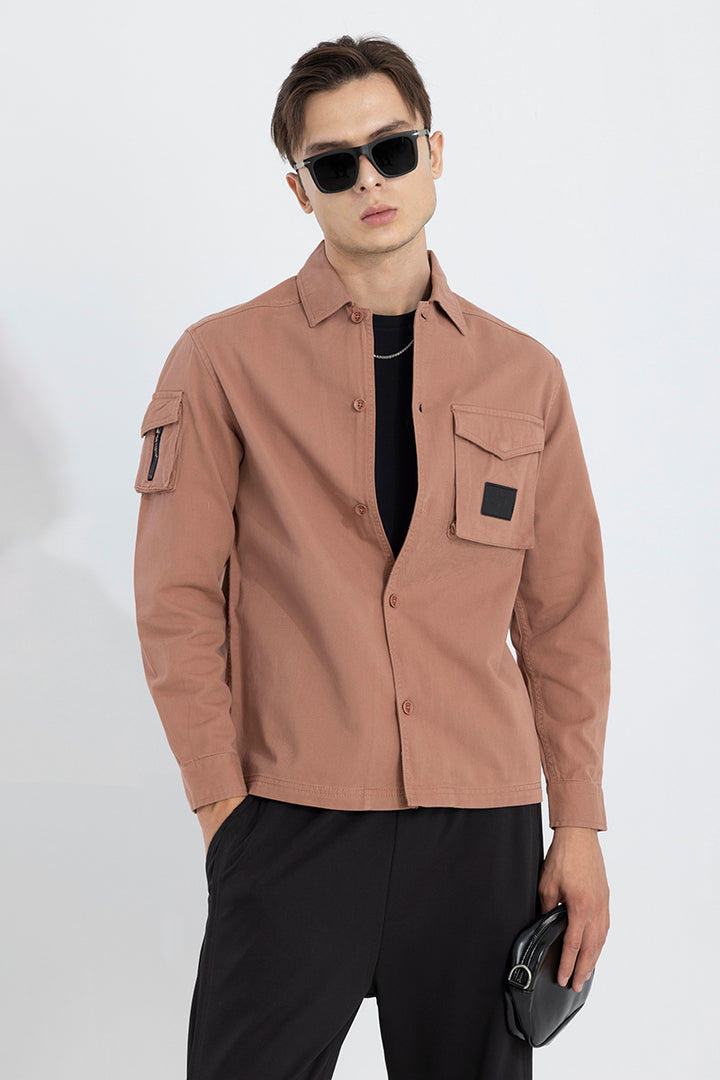 Roxie Sand Brown Overshirt