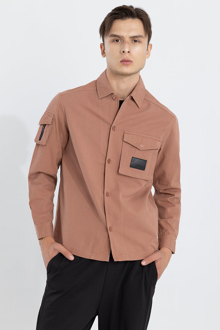 Roxie Sand Brown Overshirt