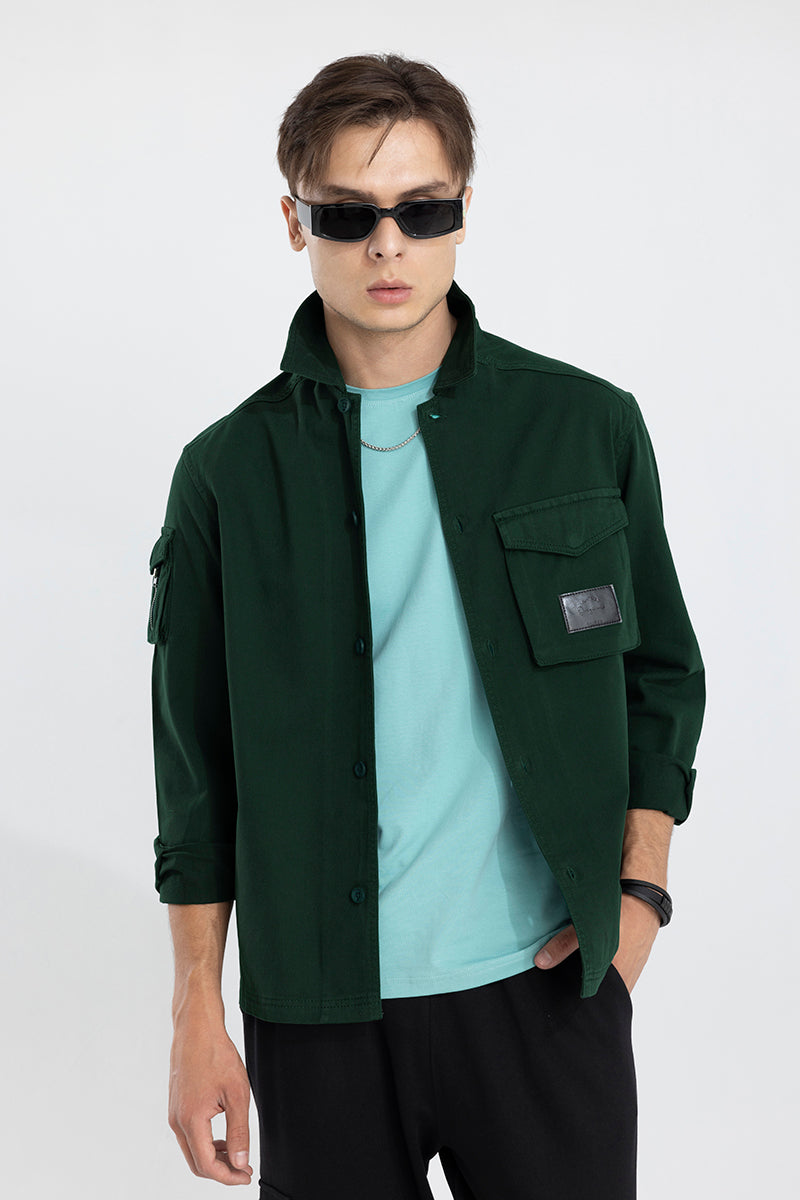 Roxie Dark Green Overshirt