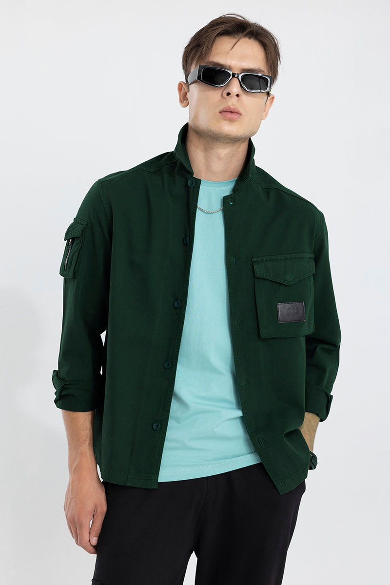 Roxie Dark Green Overshirt