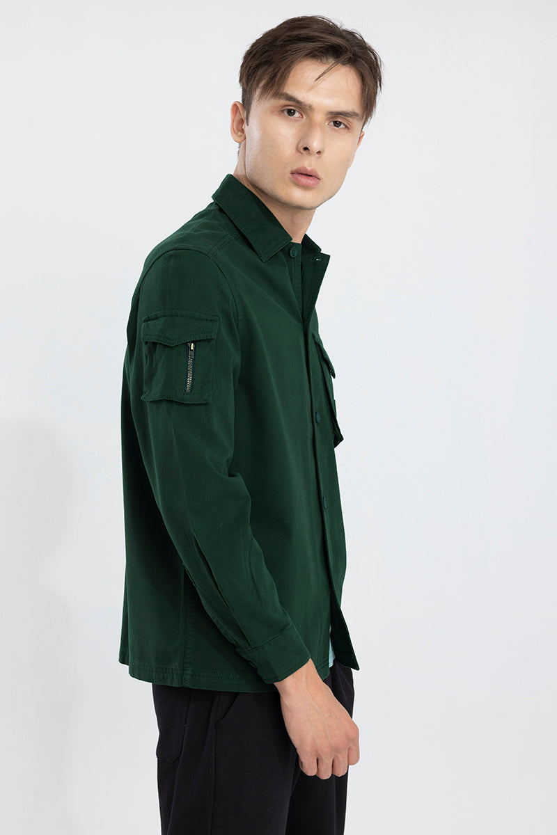 Roxie Dark Green Overshirt