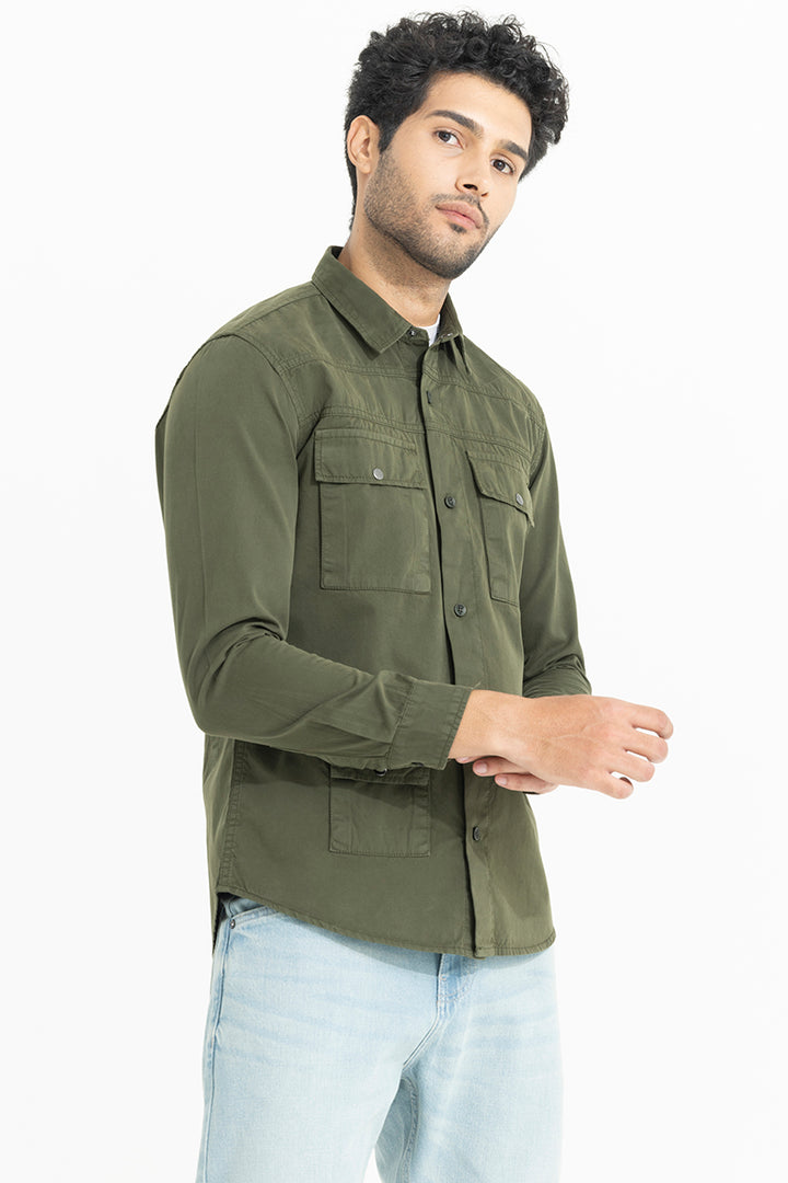 Triosnap Olive Shirt