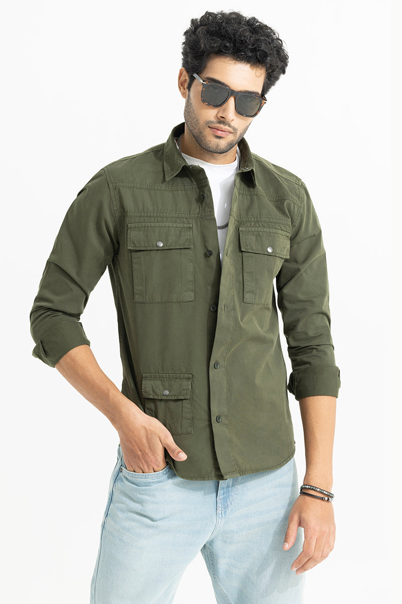 Triosnap Olive Shirt