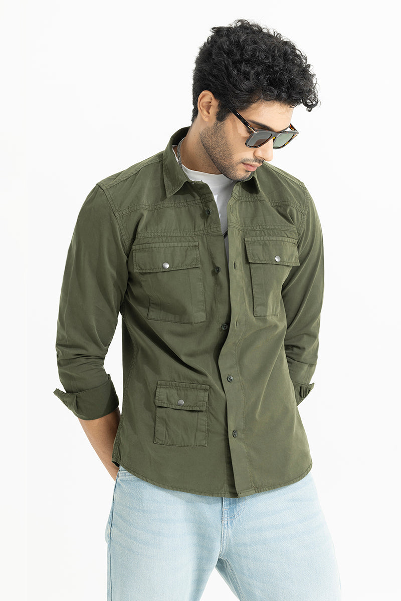 Triosnap Olive Shirt