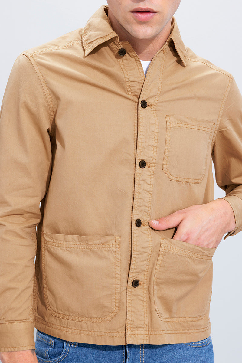 Trois Beige Overshirt