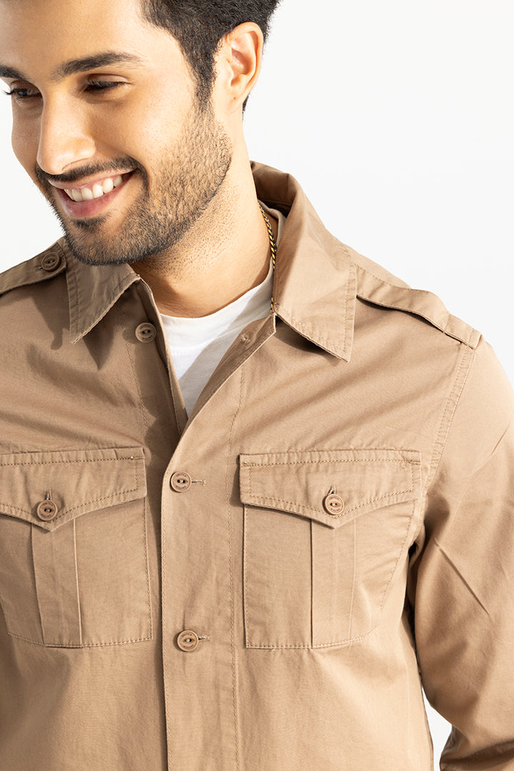 Evan Khaki Overshirt