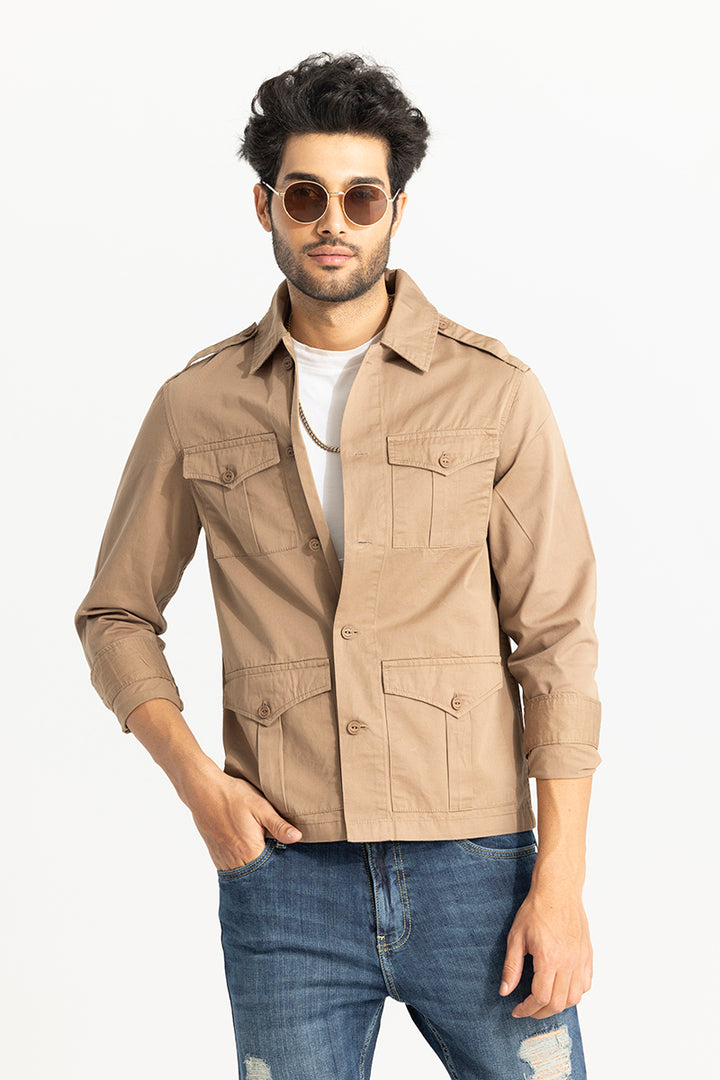 Evan Khaki Overshirt