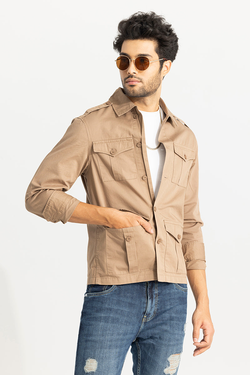 Evan Khaki Overshirt