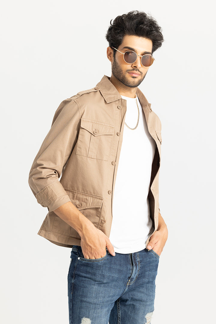 Evan Khaki Overshirt