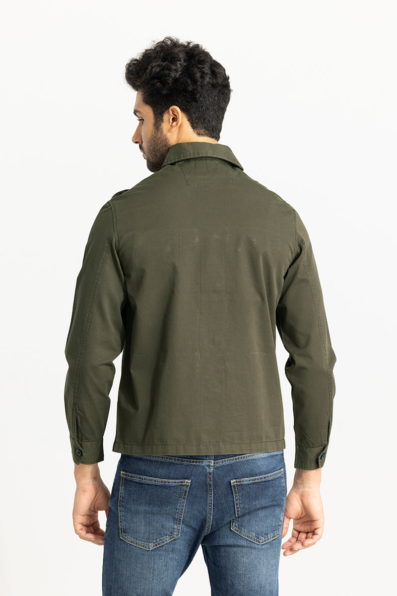 Evan Olive Overshirt