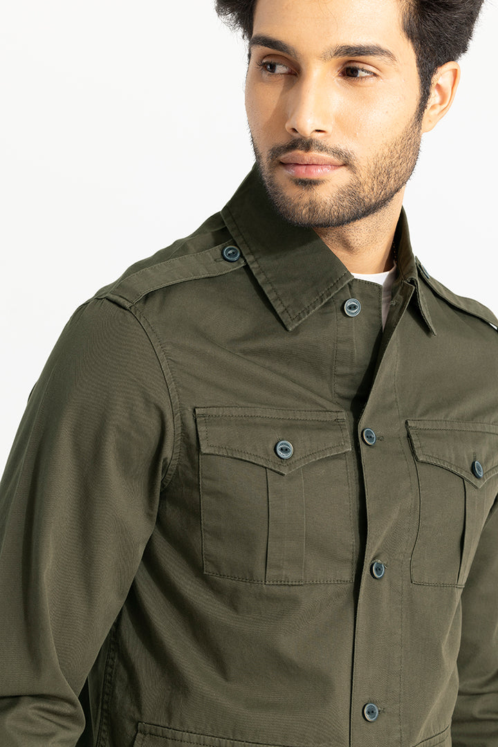 Evan Olive Overshirt