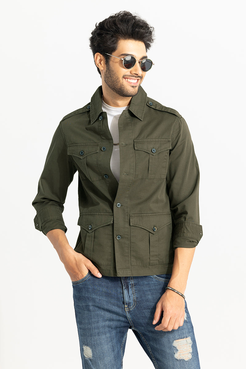 Evan Olive Overshirt