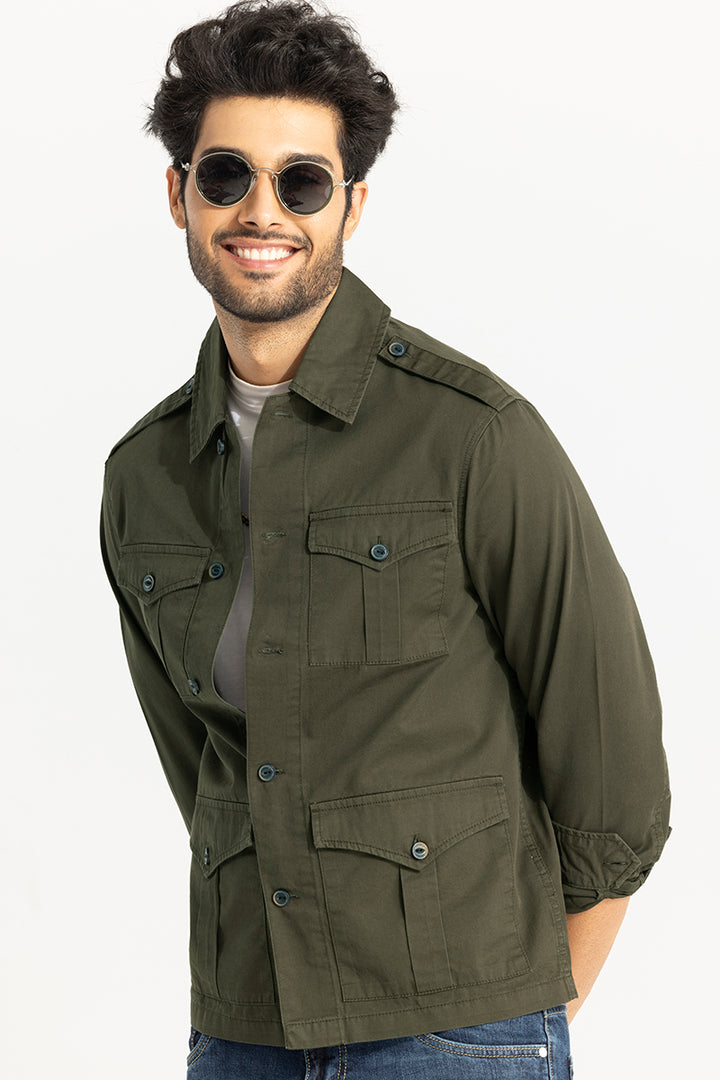 Evan Olive Overshirt