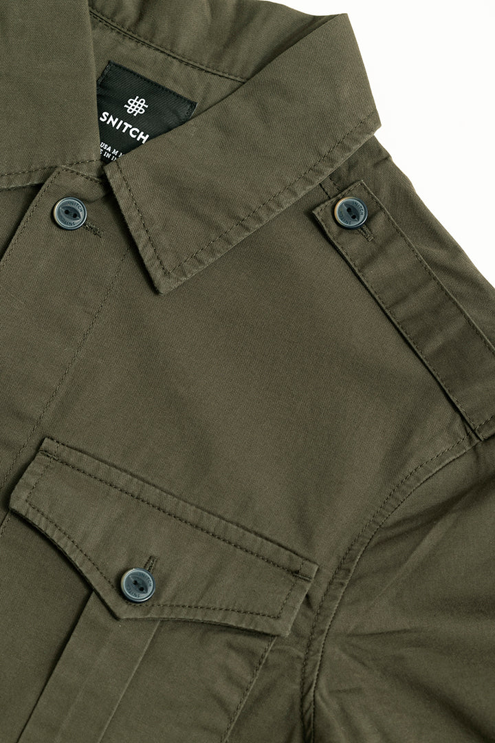 Evan Olive Overshirt