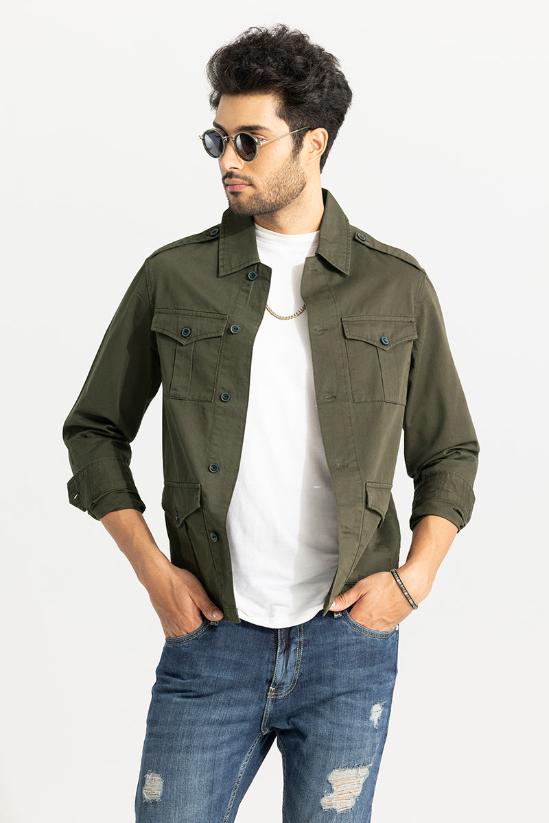 Evan Olive Overshirt