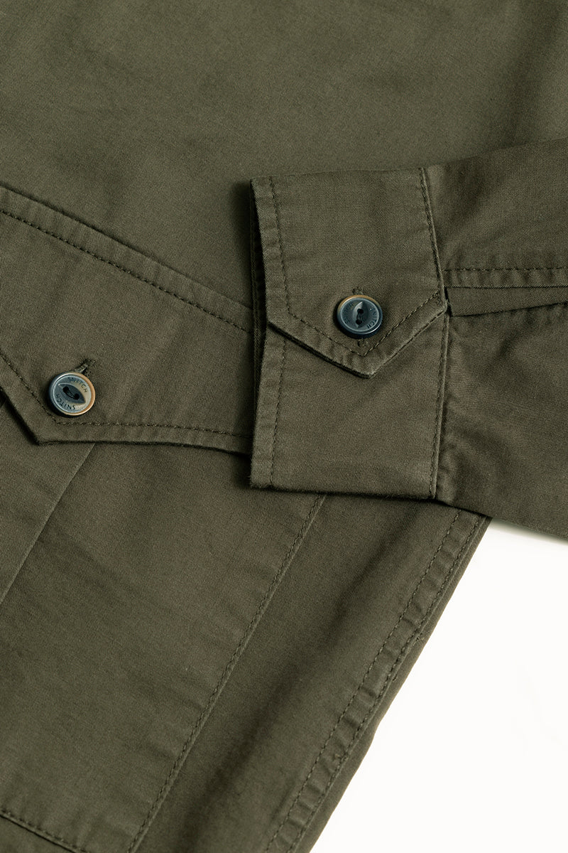 Evan Olive Overshirt