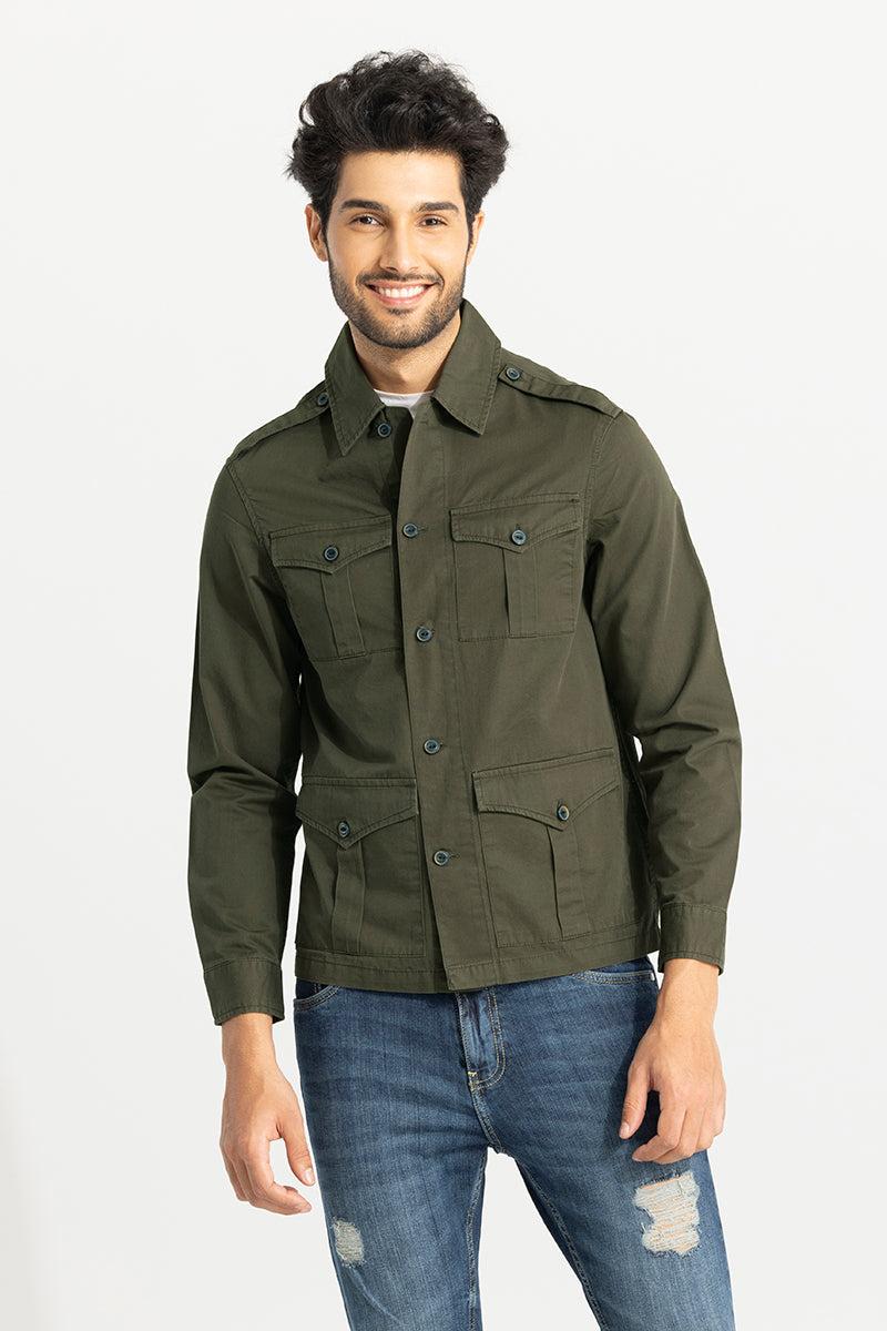 Evan Olive Overshirt