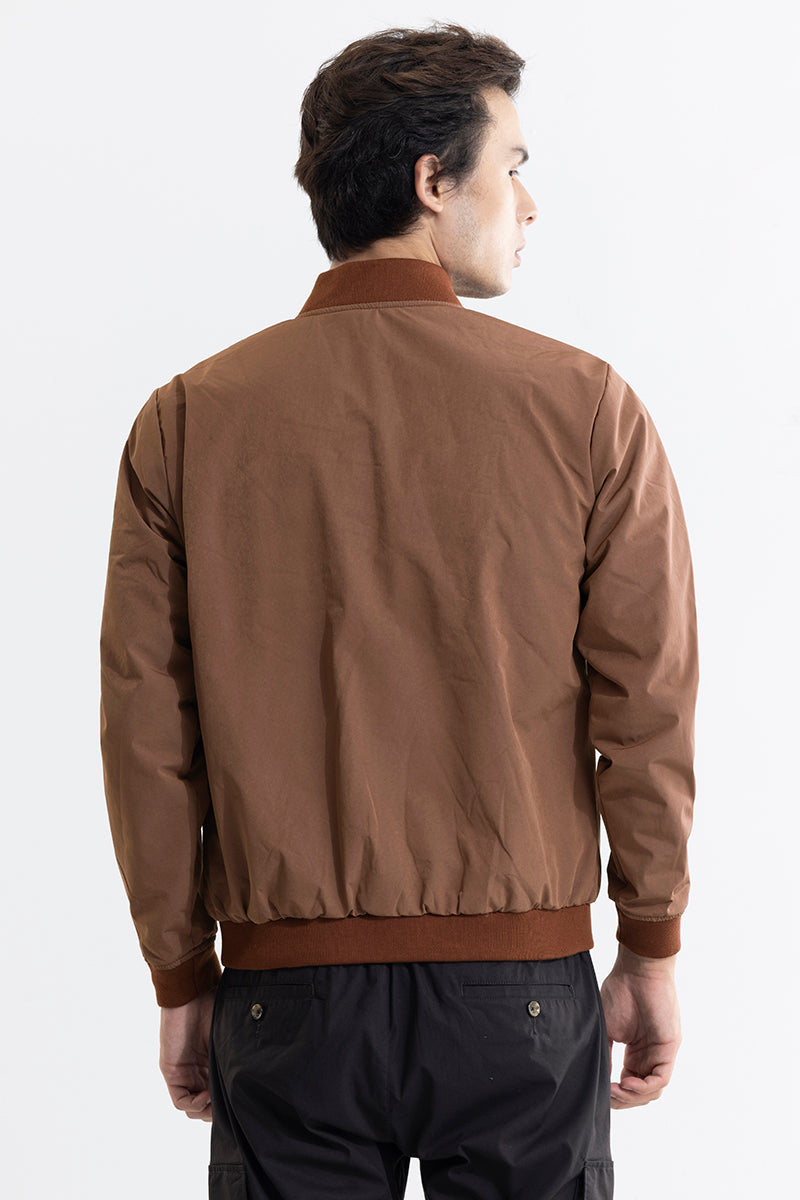 Streetwise Brown Bomber Jacket