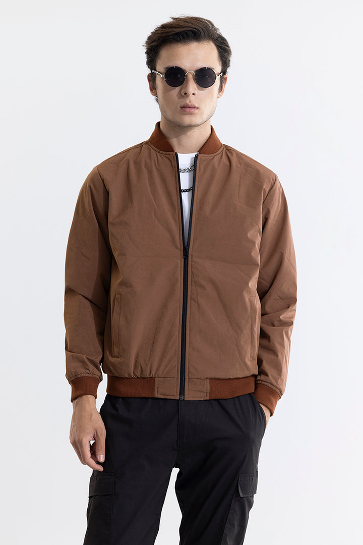 Streetwise Brown Bomber Jacket