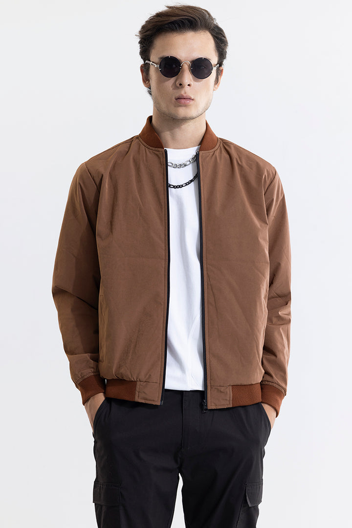 Streetwise Brown Bomber Jacket