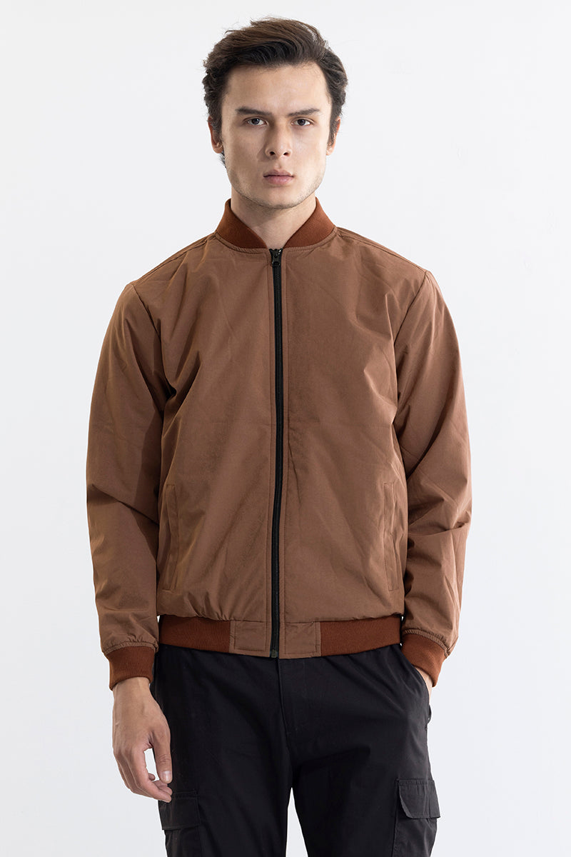 Streetwise Brown Bomber Jacket