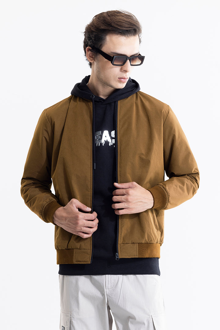 Streetwise Tan Brown Bomber Jacket