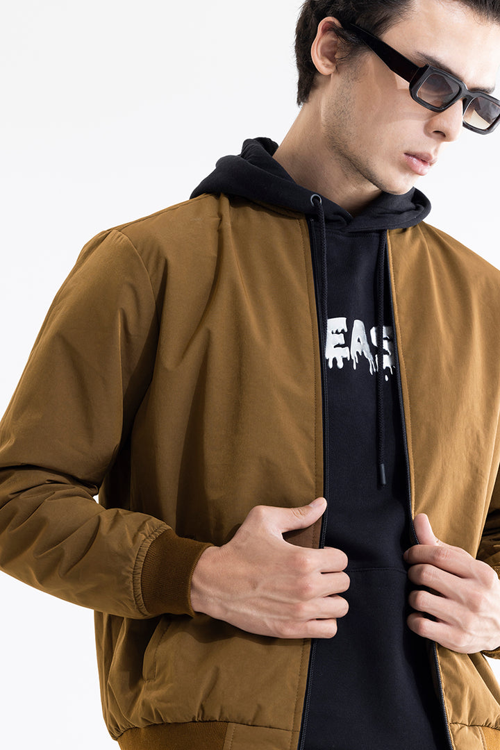 Streetwise Tan Brown Bomber Jacket