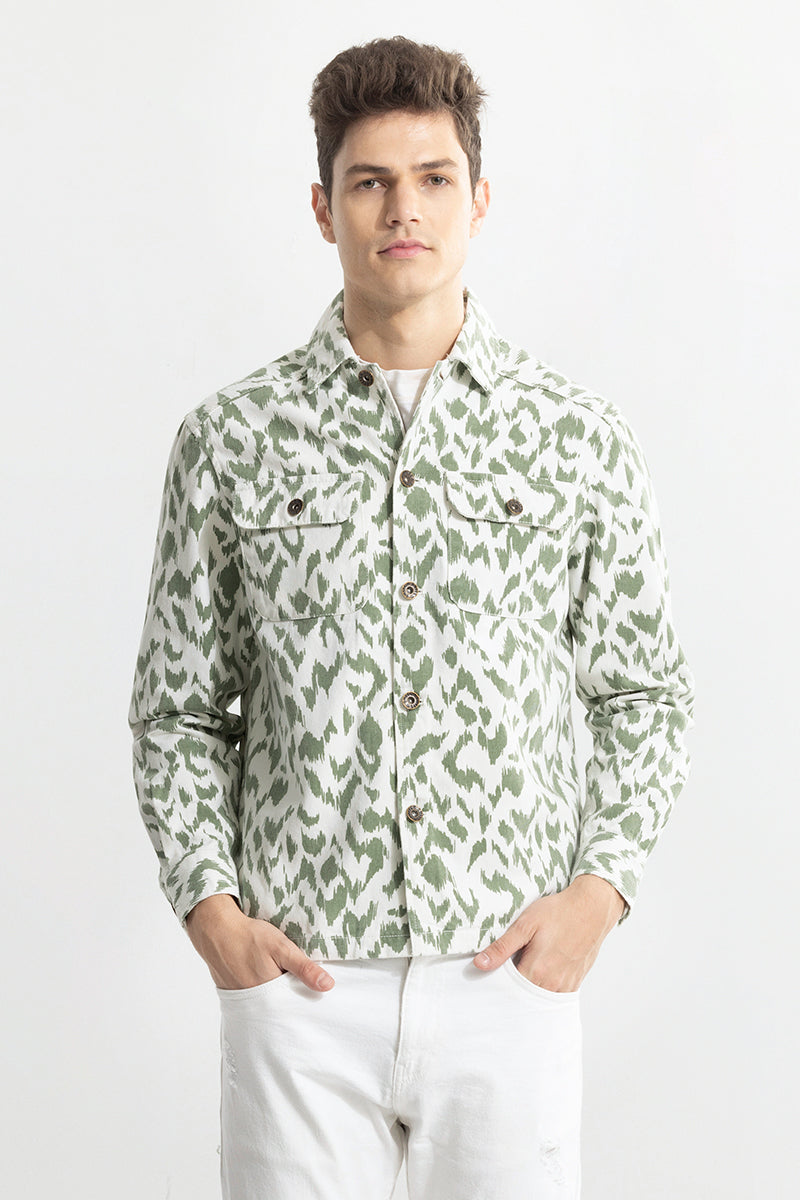 Dispersed Green Overshirt