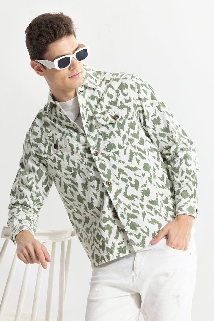 Dispersed Green Overshirt