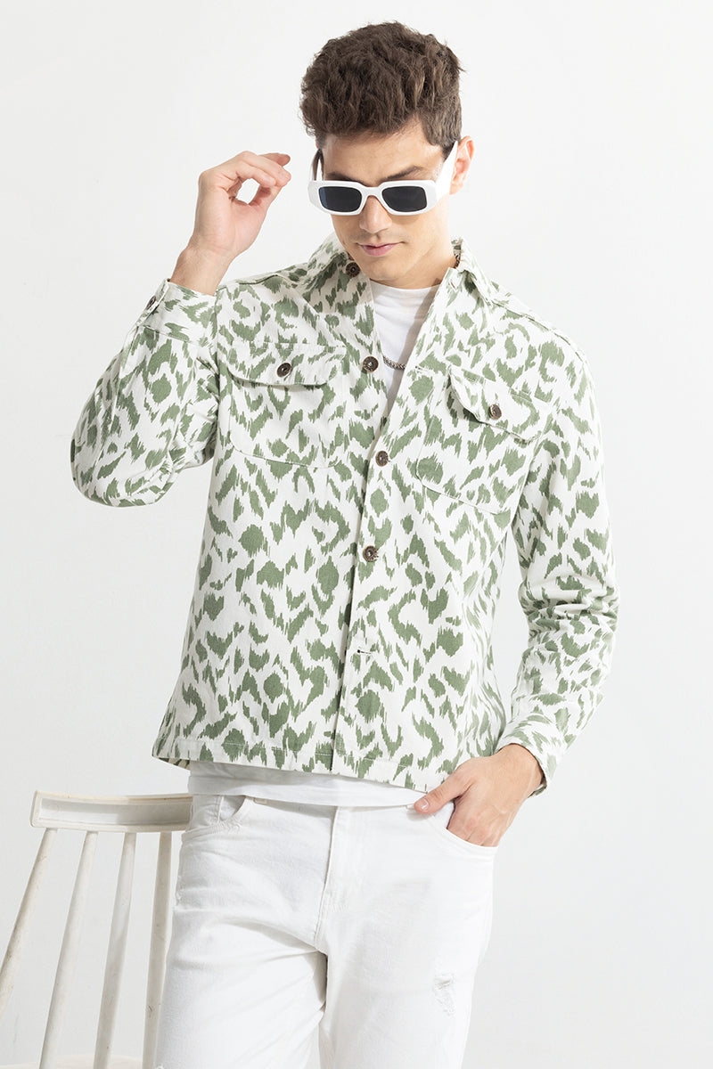 Dispersed Green Overshirt