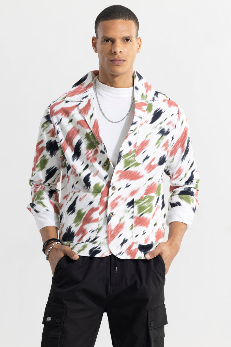 Buy Men's Colourmash Pink Overshirt Online | SNITCH