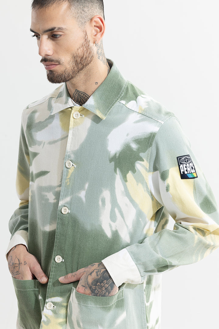 Splash Vibrance Green Overshirt