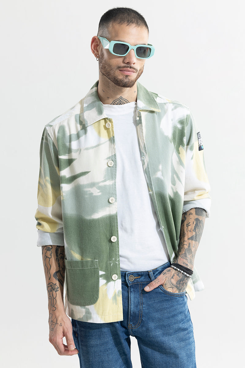 Splash Vibrance Green Overshirt