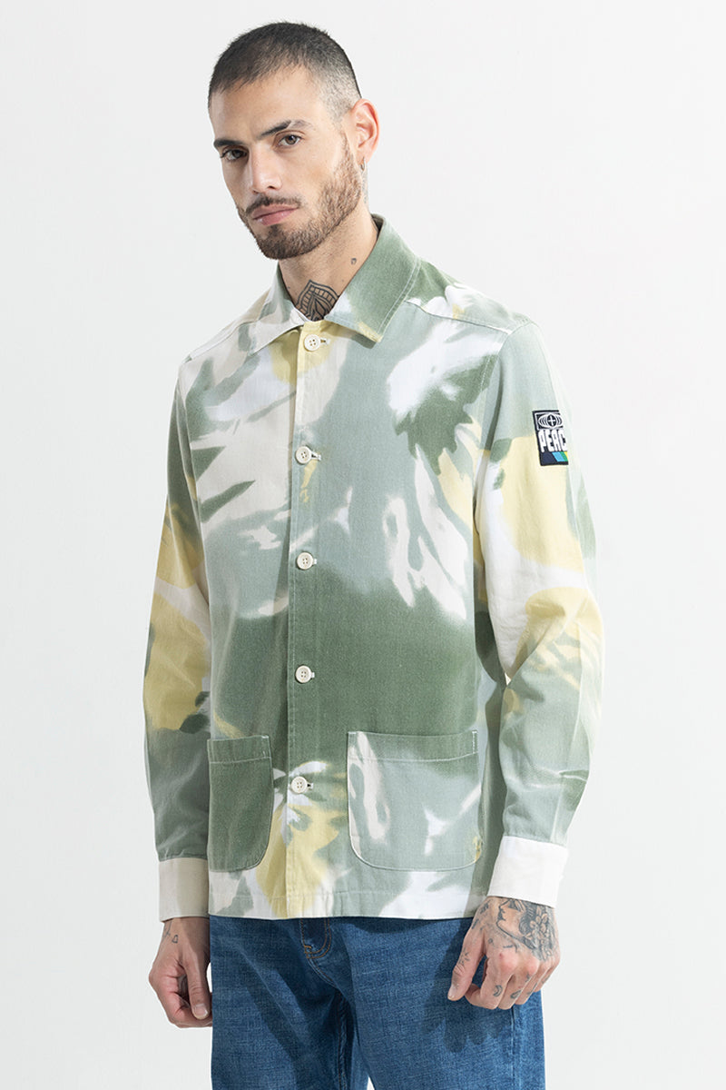 Splash Vibrance Green Overshirt