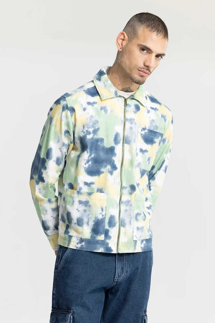 Colour Burst Green Overshirt