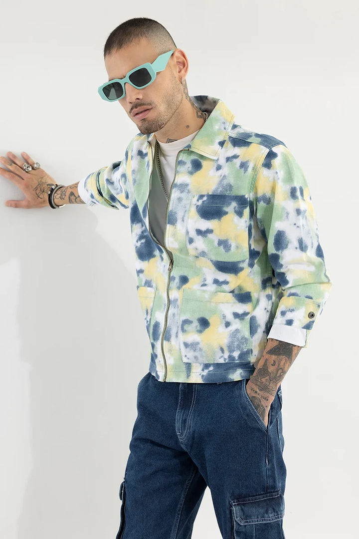 Colour Burst Green Overshirt