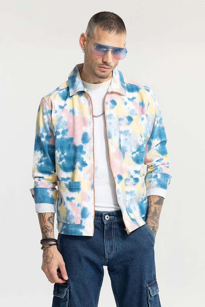 Colour Burst Blue Overshirt