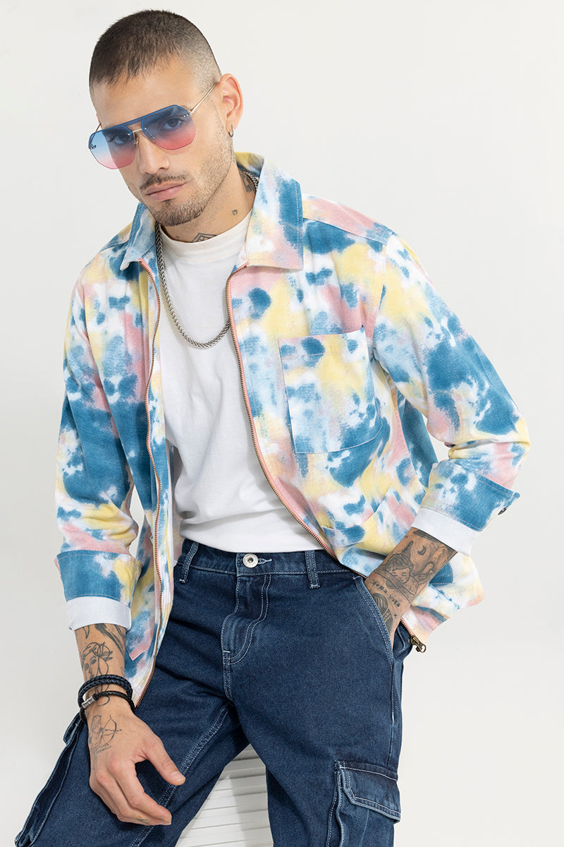 Colour Burst Blue Overshirt