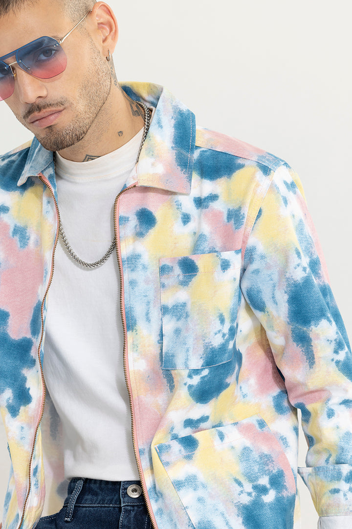 Colour Burst Blue Overshirt