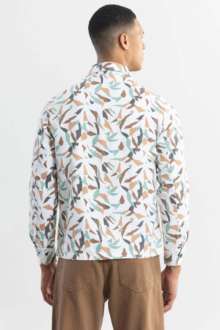 Shattered Design Brown Overshirt