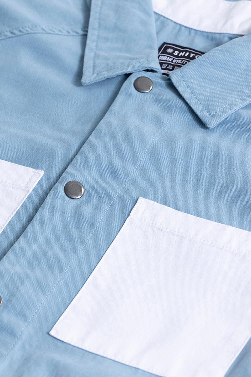 Contour Patch Blue Overshirt