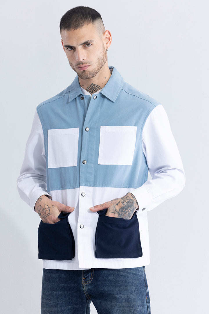 Contour Patch Blue Overshirt