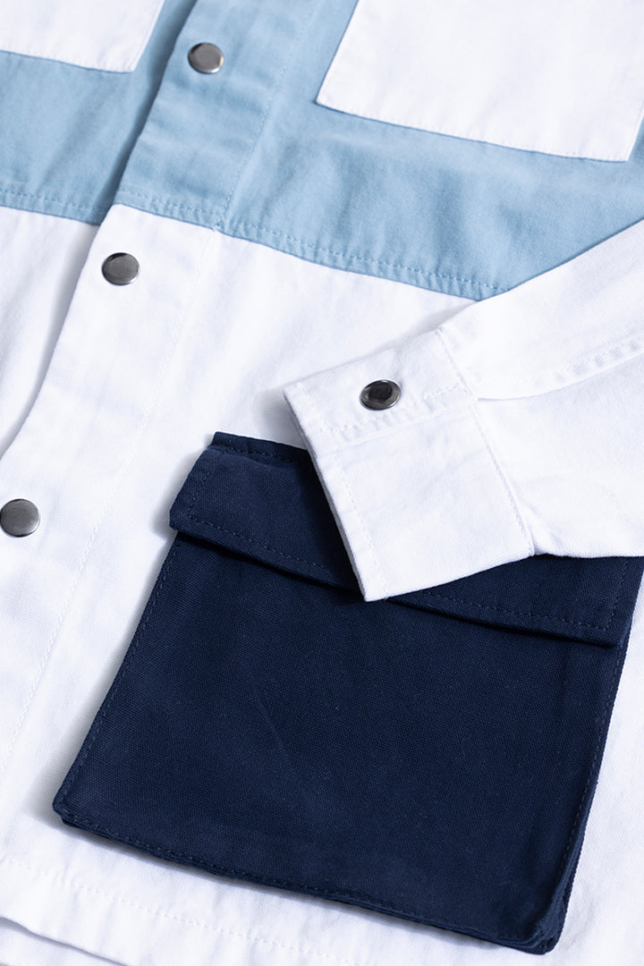 Contour Patch Blue Overshirt