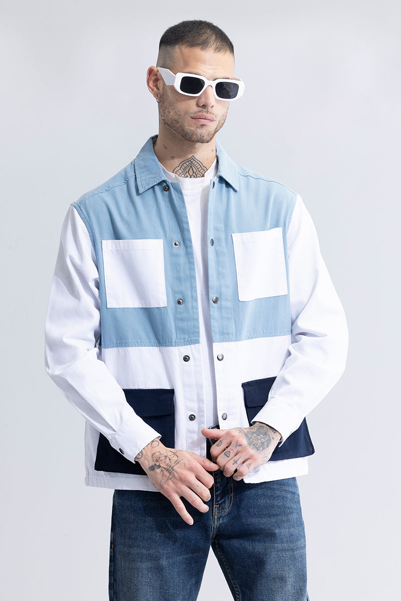 Contour Patch Blue Overshirt