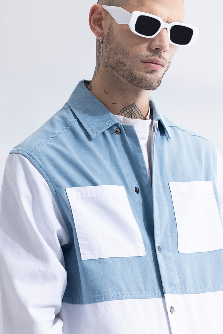 Contour Patch Blue Overshirt